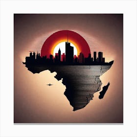 African City Skyline Canvas Print