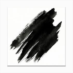 Black Brush Strokes Canvas Print