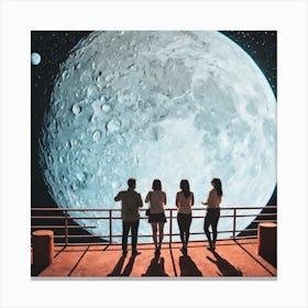 Moon And The Stars 14 Canvas Print