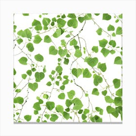 Seamless Pattern Of Aspen Tree Leaves 1 Canvas Print