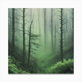 Ferns In The Forest Canvas Print