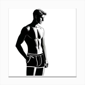 Silhouette Of A Man Canvas Print