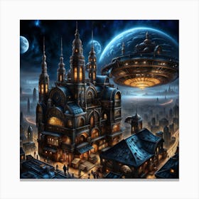 Sci - Fi City Canvas Print