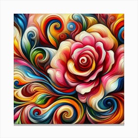 Colorful Rose 1 Canvas Print