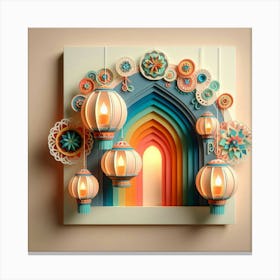 Ramadan Kareem Mubarak Lanterns 1 Canvas Print