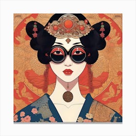 FOUR EYED JAPANESE QUEEN Canvas Print