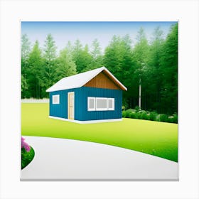 Small House In The Woods Canvas Print