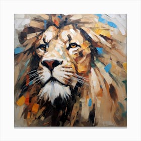 Lion Oil Art Canvas Print