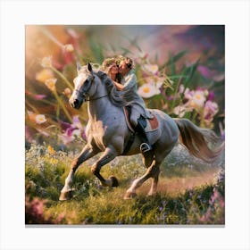 Horse And A Girl Canvas Print