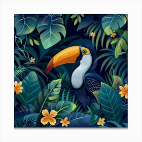 Toucan In The Jungle 7 Canvas Print