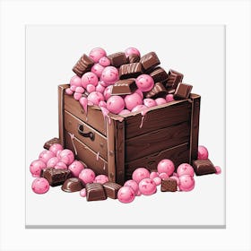 Pink Candy Crate 5 Canvas Print