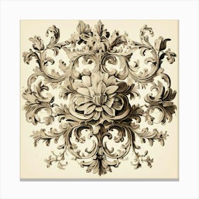 Ornate Floral Design Canvas Print