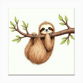 Cute Sloth Canvas Print