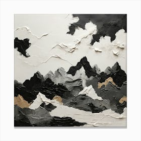 Abstract Mountain Painting Canvas Print