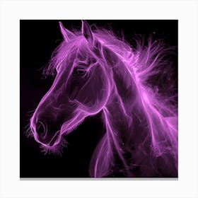 Horse In Luminous Pink Glow Canvas Print