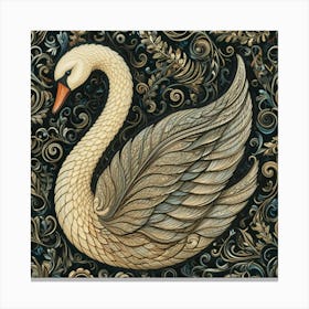 Swan art 1 Canvas Print