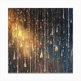 Rain Drops Art 8 Canvas Print