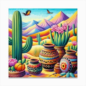 Mexican Pots 1 Canvas Print