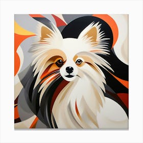 Abstract modernist pomeranian dog Canvas Print