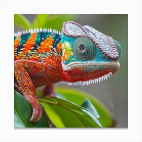 Vibrant Chameleon in its Natural Habitat Canvas Print