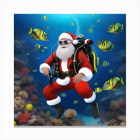 SCUBA SANTA CLAUS Canvas Print