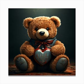 love Teddy Bear Canvas Print