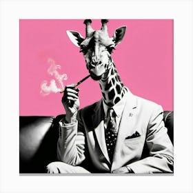 business giraffe Canvas Print