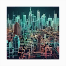 Futuristic Cityscape 28 Canvas Print