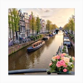 Amsterdam Canal Canvas Print