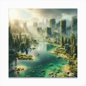 Futuristic Cityscape 14 Canvas Print