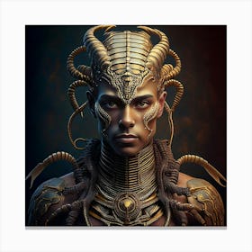 Firefly Regal Hybrid Scorpion Human Surreal Portrait 73580 (2) Canvas Print