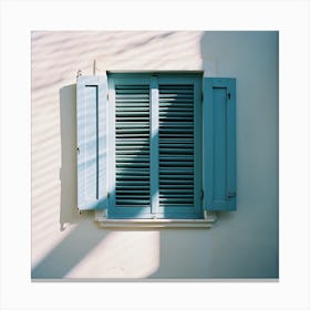 Ibiza Blue Window Summer Photography Canvas Print