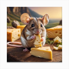 Cheesy Mouse Canvas Print