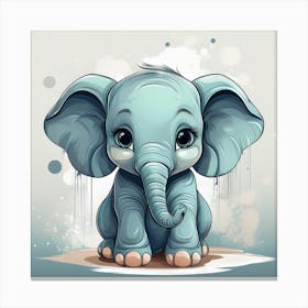 Baby elephant Canvas Print