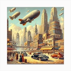 Futuristic Cityscape Canvas Print