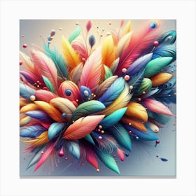 Colorful feathers 1 Canvas Print