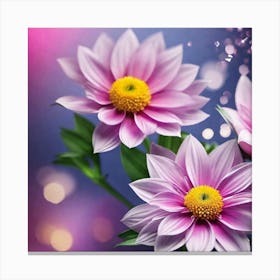 Dahlias Canvas Print