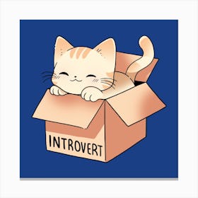 Introvert Cat Canvas Print