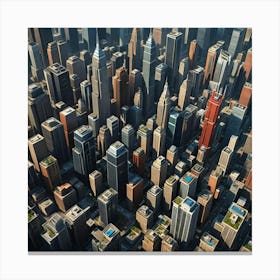 New York City Skyline 16 Canvas Print