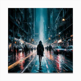 City At Night 1 Canvas Print