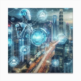 Futuristic Cityscape 22 Canvas Print