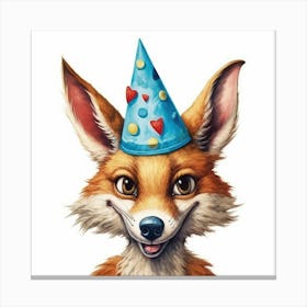 Birthday Fox 1 Canvas Print