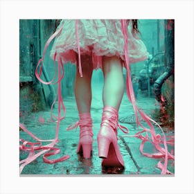 Pink Ribbons Canvas Print