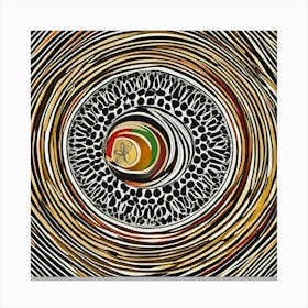 Zebra Eye Circle Modern Abstract art Canvas Print