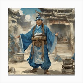 8856 Great Chinaman Edith Holden Style Blue And Ivory J Xl 1024 V1 0 Canvas Print