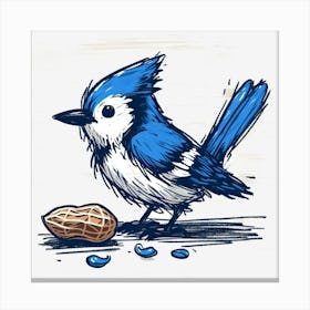 Bluejay ~Reimagined 11 Canvas Print