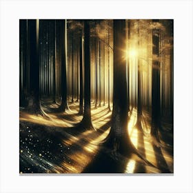 Forest In The Night 2 Canvas Print