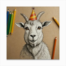 Birthday Goat 2 Canvas Print