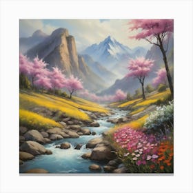 Blossoms In The Valley Art Print Paintings Canvas Print