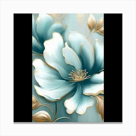 Blue Flower Painting Canvas Print